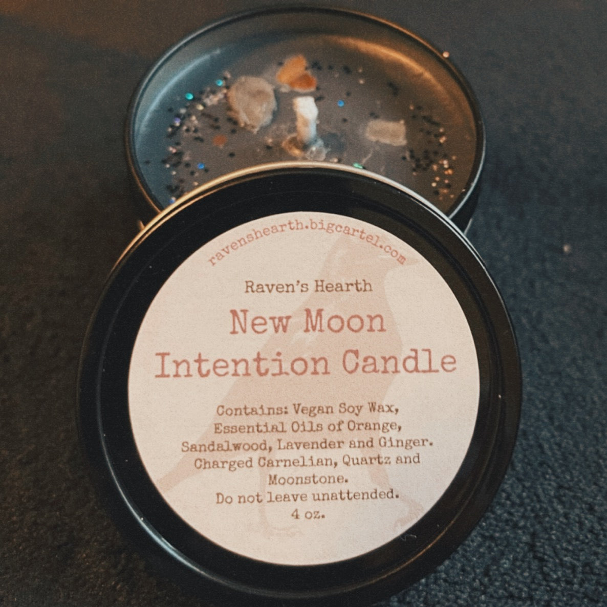 New Moon Meditation Candle